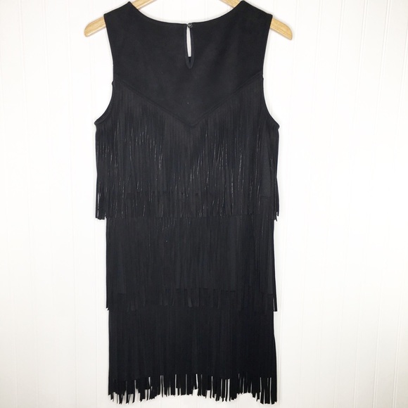 Skies Are Blue Dresses & Skirts - Skies Are Blue Faux Suede Fringe Dress Size Large